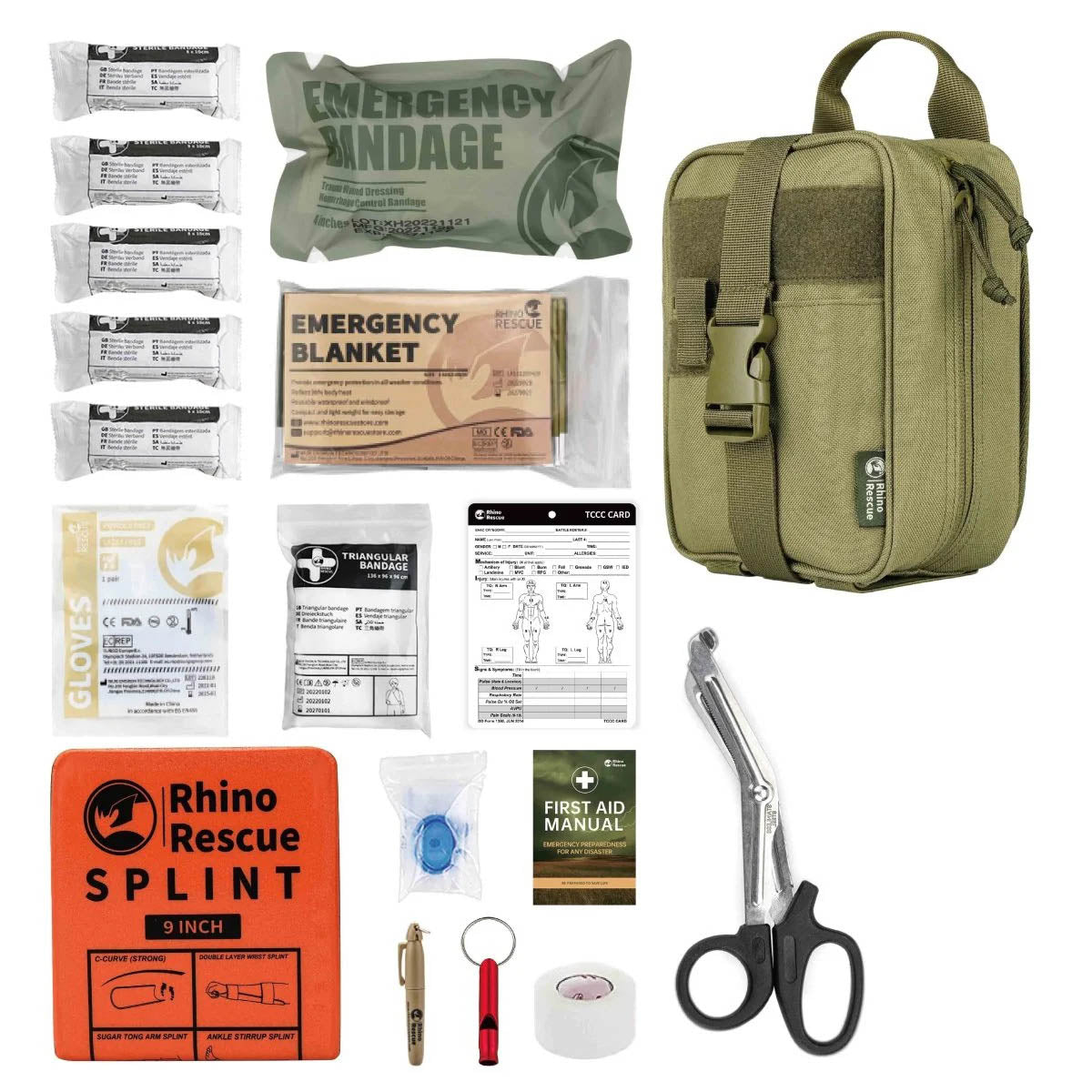 Rhino First Aid Survival Kit - Tactical IFAK Pouch