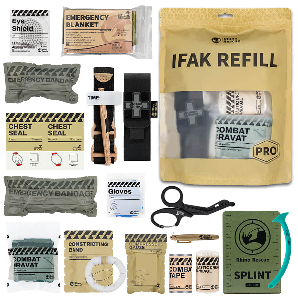 RHINO Tactical Trauma Kit(C) -Refill IFAK With Tactical Tourniquet